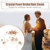 Unique Bargains Women's Bride Wedding Rhinestone Hair Combs 4 Pcs - 4 of 4