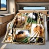 Cute Hamster Print Pattern RV Interior Decoration Warm Portable Blanket for Napping All-Season Home Decor Christmas Gifts - 2 of 4