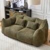 Oversized 2-Person Chenille Beanbag Chair sofa with High-Resilience Foam Core, Soft Lounge Recliner for Gaming, Reading & TV - 3 of 4