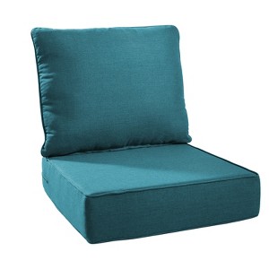 Buenhomino 6-inch Outdoor Cushion Set, 24"x24" Replacement Water Resistant Zippered Cushion for Chairs，8 Colors - 1 of 4
