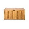 76 Gallon Acacia Wood Outdoor Storage Deck Box with Hydraulic Lift-Top Lid and Slatted Panel Design for Patio Use-Cuddlewood - 2 of 4