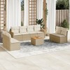 vidaXL Garden Sofa Set Beige PE rattan Large Modular Garden Sofa Set - 2 of 4