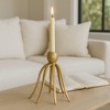 Decorative Candle Holder with Sculptural Octopus Base - Unique Tabletop Candle Holder for Dining Room, Shelf Decor, or Entryway Accent - 3 of 4