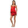 Ashford & Brooks Women's Satin Cami and Boxer Shorts Sleep Set - 2 of 4