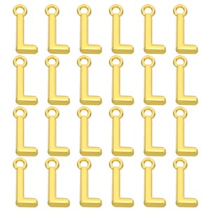 Unique Bargains Metal Bulk Elegant DIY Crafts Jewelry Making Initial Pendants 50 Pcs - 1 of 4