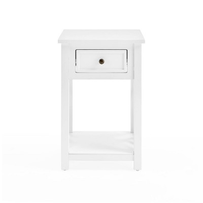 Coventry White Wood Coffee and End Table Set with Drawer