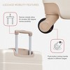 Kumasinova ABS Luggage Set of 3,Hardshell Spinner Suitcase with TSA Lock,Lightweight Travel Suitcases,Airline-Approved,20/24/28",Ivory+Gold - 4 of 4