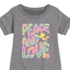 Girls' - Peanuts - Peace & Love Woodstock Graphic Short Sleeve Fleece Dress - 2 of 4