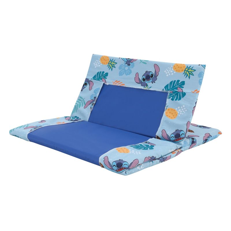 Disney Stitch Weird But Cute Blue, Teal and Coral Preschool Nap Pad Sheet, 3 of 6