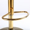 Gulches Set of 2 Black Velvet Bar Chairs - 360¡ã Rotation, Height Adjustable, Pure Gold Plated, Unique Network Back with Gift Pillow - 3 of 4