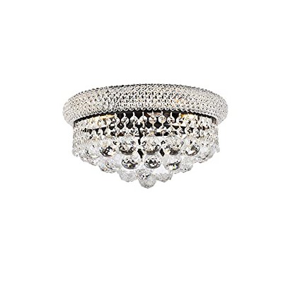Elegant Lighting Primo 14 inch black flush mount