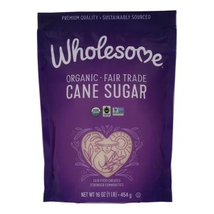 Wholesome Sweeteners Sugar - Organic - Milled - Unrefined - Case of 12 - 1 lb - 1 of 2