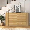 Acekool 9-Drawer Farmhouse Dresser with Power Outlet, Vintage Chest of Drawers Organizer with Metal Handles for Bedroom, Living Room, Hallway - 4 of 4