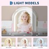 Kids Vanity with Lighted Mirror & Stool, Little Girls Vanity with Adjustable LED Light, Storage Drawer & Shelves for Girls 3-9 - 2 of 4