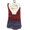 Memoi Women's Pindot Soft-Fit Thick Cuff Cotton Rich Crew Sock - 4 of 4