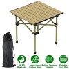 Racxily Folding Camping Table, Portable Lightweight Carbon Steel Roll-up Picnic BBQ Desk w/ Carry Bag Heavy Duty for Outdoor Beach Backyard - 3 of 4
