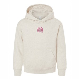 The Juniper Shop Embroidered Choose Joy Rainbow Youth Hoodie - 1 of 3