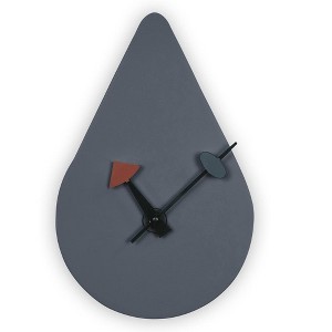 LeisureMod Manchester Modern Rain Drop Design Silent Non-Ticking Wall Clock - 1 of 4