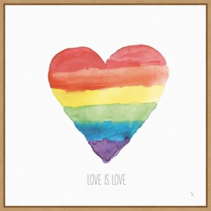 Amanti Art Rainbow II Love by Sarah Adams Framed Canvas Wall Art - 1 of 4