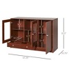 Kitchen Buffet Table Cabinet Storage Sideboard Server Console with Framed Acrylic Doors and Tabletop - 3 of 4