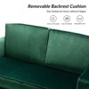 Eldoria Loveseat Sofa Contemporary Loveseat Square Arms 2-Seater Sofa with Loose Back for Living Room and Bedroom | Karat Home - 3 of 4