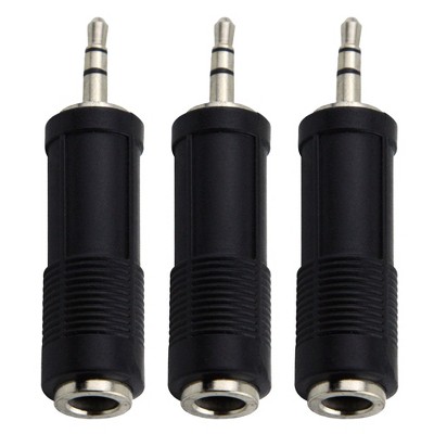 Pig Hog Solutions TRS(F) to 3.5mm(M) Stereo Adapter - 3pk