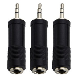 Pig Hog Solutions TRS(F) to 3.5mm(M) Stereo Adapter - 3pk - 1 of 2