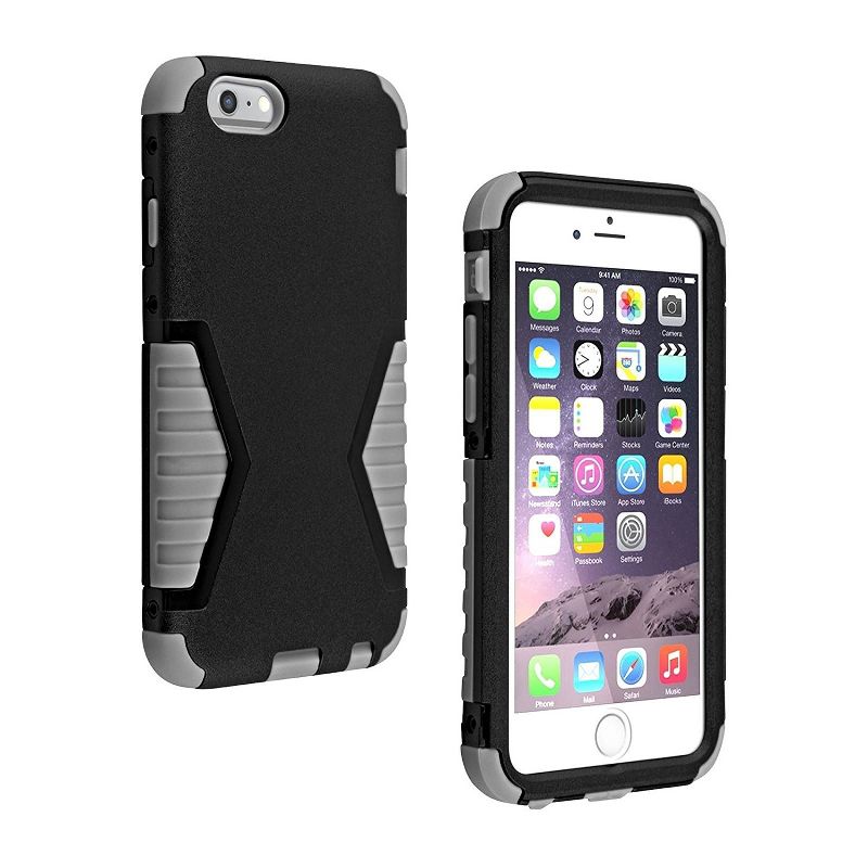 Verizon Shock Absorbent Rugged Case for iPhone 6 Plus/6s Plus - Black/Gray, 3 of 4