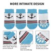 Unique Bargains Dog Cats Non-Slip Socks Paw Protection and Traction Blue White 4 Pcs - 2 of 4