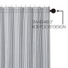 Sawyer Mill Black Ticking Stripe Shower Curtain 72x72 VHC Brands - 3 of 4
