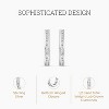 Gilded Lab-Grown Diamond Channel Set Hoop Earrings for Women in 925 Sterling Silver and 14KT Yellow Gold-Plated | 1/4, 1/2, 1 Carat Total Weight - 2 of 4