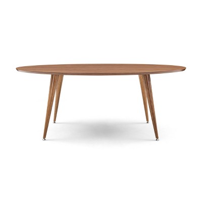 74"x43" Oval Wood Dining Table Almond Oak - Herval