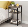 NicBex 3-Tier Nightstand with Adjustable Feet Bedside Table Space-Saving End Table for Bedroom, Living Room, Office - 2 of 4