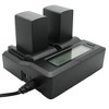 Dual Channel Battery Charger for Canon BP-820 BP-828 Camcorder Batteries - image 3 of 3