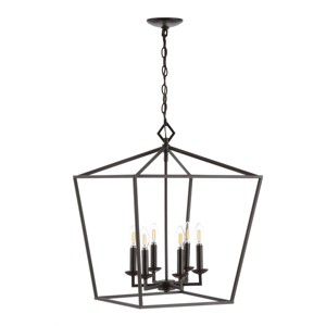 Velsa 6 Light 19" Pendant - PND4087 - Oil Rub Bronze - Safavieh - 1 of 4