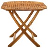 vidaXL Garden Table Teak Solid Acacia Wood Medium Foldable - Brown 63" x 33.5" x 29.5" - 3 of 4