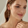 Dangle Threader Earrings for Women: Dainty 14k Gold Plated Drop Long Chain Earrings Trendy Non Tarnish Elegant Cubic - 4 of 4