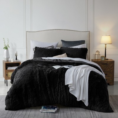 3 Piece Faux Fur Duvet Cover Set Soft and Fluffy Crystal Velvet Bedding by Sweet Home Collection®