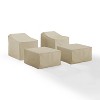 Crosley 4pc Furniture Cover Set: Vinyl Protective Covers for Outdoor Seating, Waterproof & Scratch-Resistant - 4 of 4