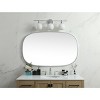 Elegant Lighting Metal Frame Oval Mirror 30x48 Inch in Silver - 2 of 4