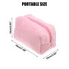 Unique Bargains Cosmetic Travel Zipper Multi-functional Small Plush Makeup Bag 1 Pc - 4 of 4
