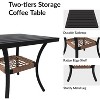 3 Piece Outdoor Rocking Bistro Set, Patio Rattan Conversation Set - 4 of 4