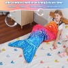 Catalonia Kids Flannel Blanket Mermaid Tail, Ultra Soft Plush Sleeping Bag Snuggle Blanket for Girl Toddlers, Cozy Gift - 2 of 4