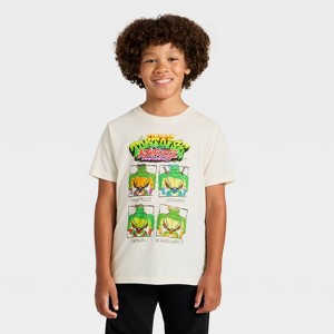 Boys' Teenage Mutant Ninja Turtles Tortoise Karate Short Sleeve Graphic T-Shirt - Ivory - 1 of 4