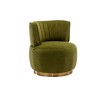 NicBex Living Room Chairs Modern Swivel Chair Round Armchairs with Wide Upholstered Velvet Accent Chair for Gaming, Reading, Living Room - 3 of 4