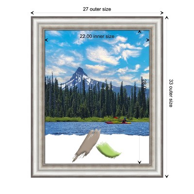 Classic Silver Polystyrene Wall Picture Frame 22x28