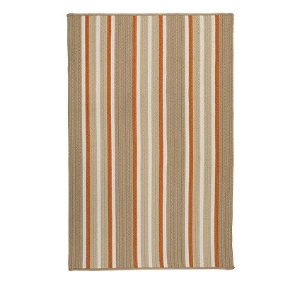 Colonial Mills Mesa Stripe Braided Rug, Rusted Sand 2'x3', Rectangle Shape
