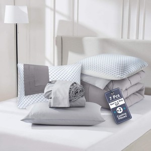 Nestl 9 Piece Reversible Comforter Set, Bed in a Bag, All in one Bed Set with Cooling Pillows - 1 of 4
