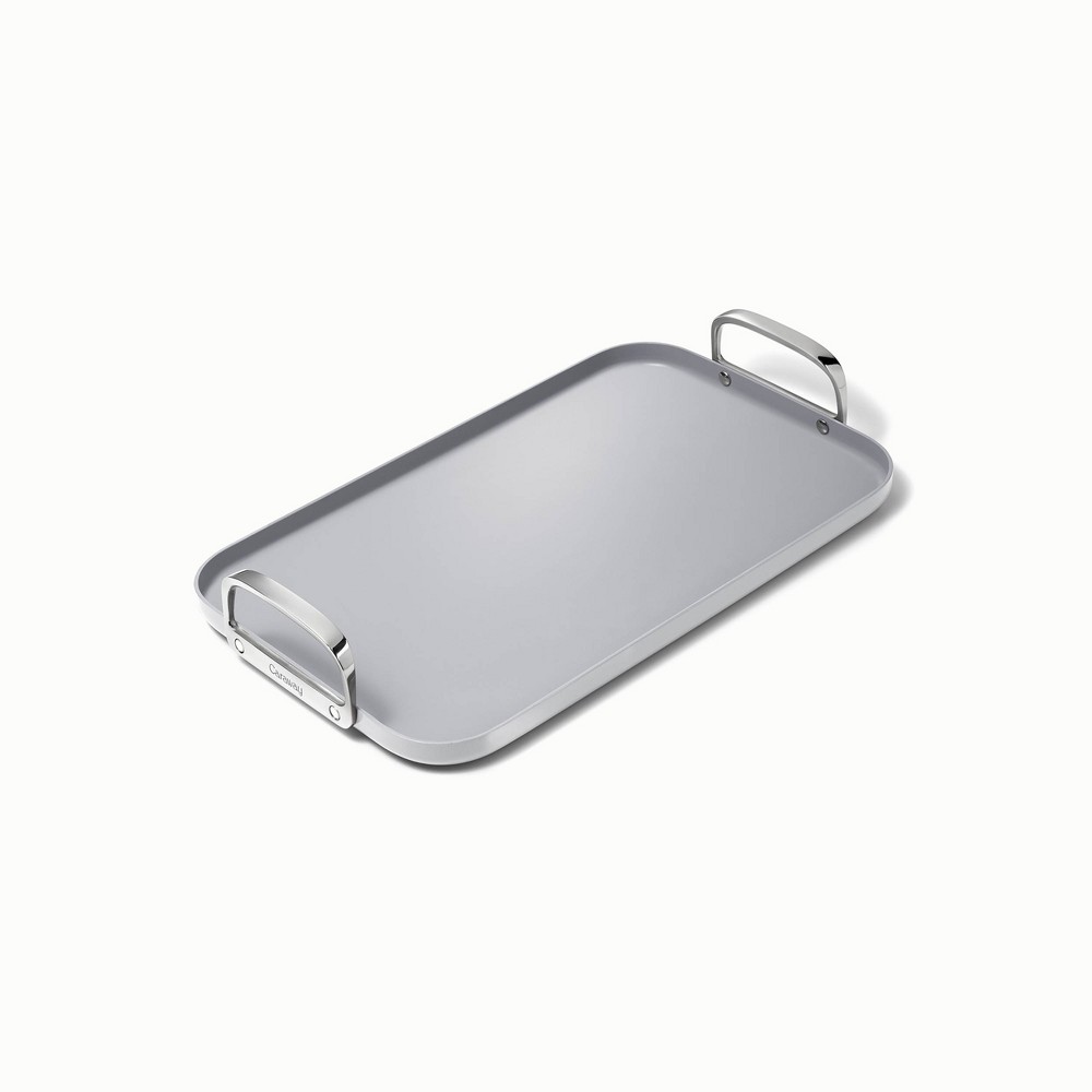 Caraway Home 11.73" Nonstick Square Double Burner Crepe Pan Gray: Caraway Cookware, Griddle, Hand Wash, 1 Year Warranty