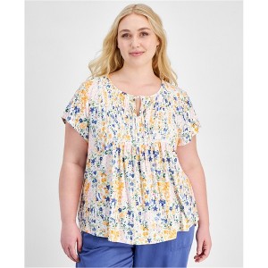 Tommy Hilfiger Womens Floral Peplum Blouse - 1 of 1